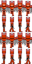 Sprite sheet of the player character's animations